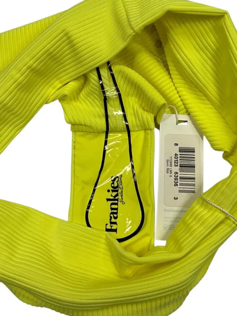 Frankies Bikinis Gavin Cheeky Bikini Bottom S Lemonade Swimwear NEW